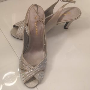 Stone Colour Rhinestone Heels, sz 9M